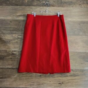 Talbots Vibrant Red Pencil Skirt